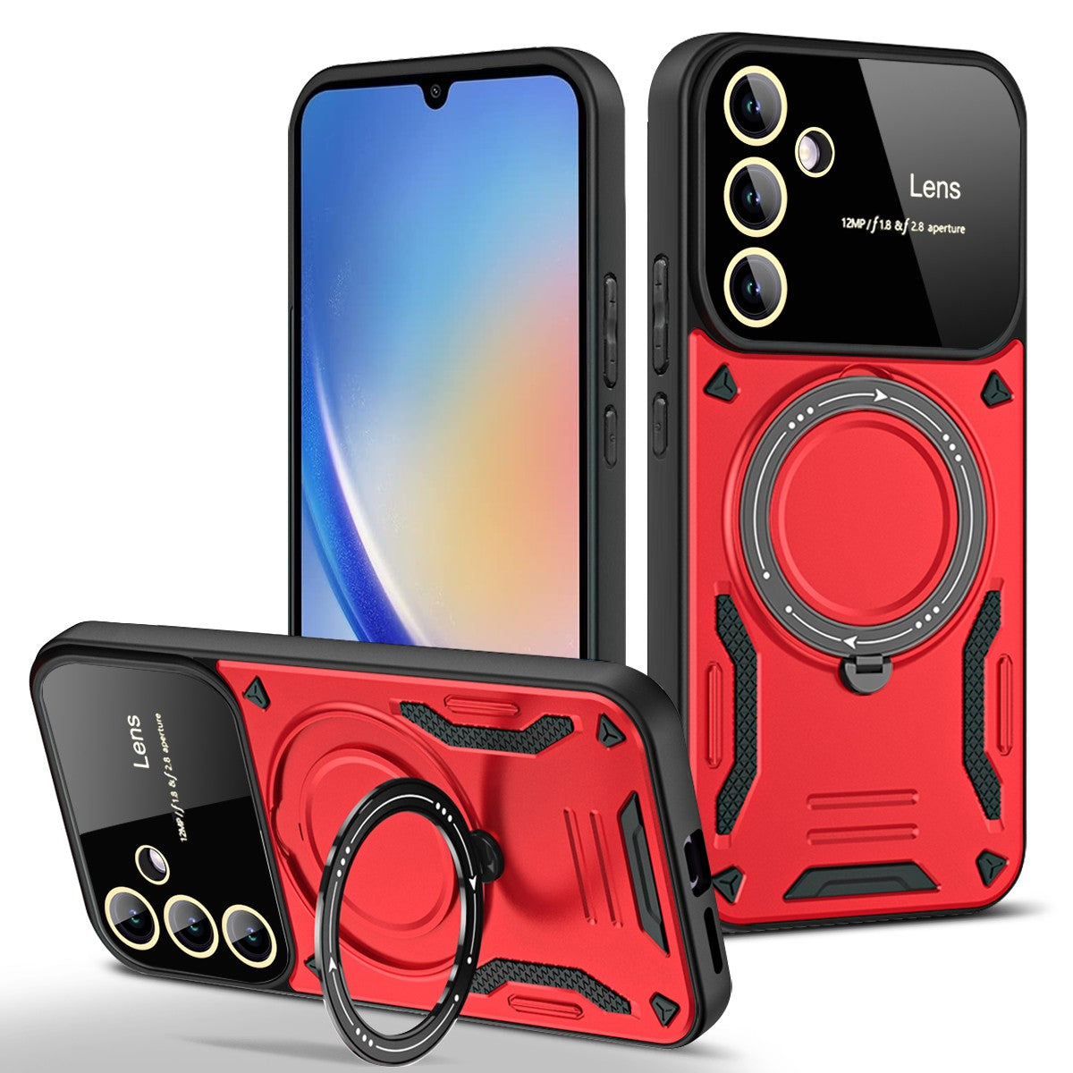Kickstand Phone Case for Samsung Galaxy A34 5G PC TPU Protective Cover Compatible with MagSafe Kickstand Phone Case for Samsung Galaxy A34 5G PC TPU Protective Cover Compatible with MagSafe